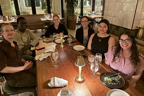 Meier lab team Fall 2025 End of Semester Celebration Dinner