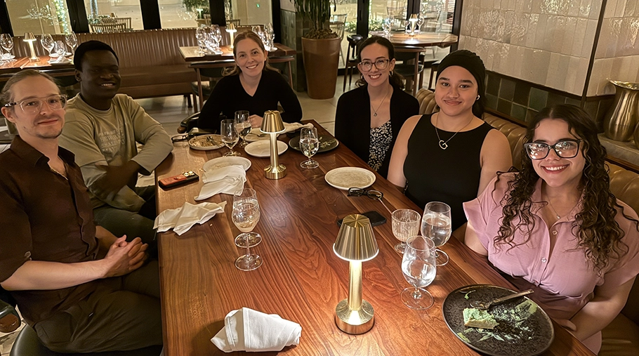 Meier lab team Fall 2025 End of Semester Celebration Dinner